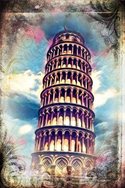 Pisa sanat resim illüstrasyon