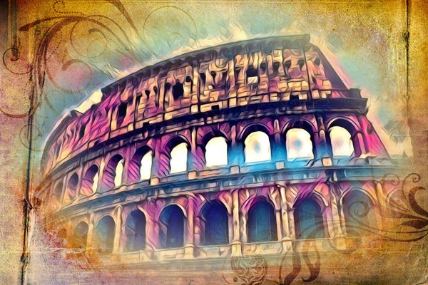 Rome Italy Art Illustration — Stock Photo, Image