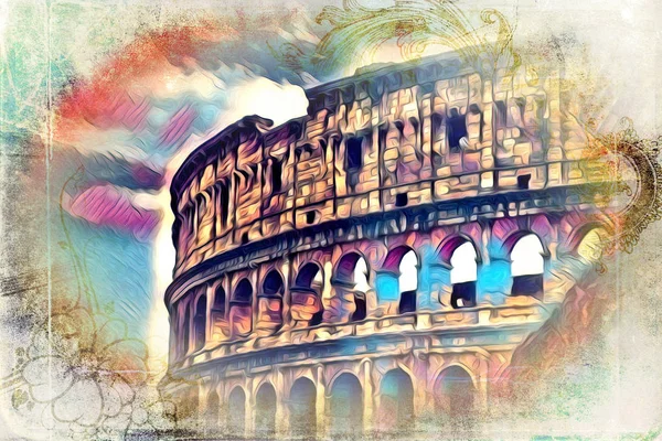 Rome Italie Illustration Art — Photo