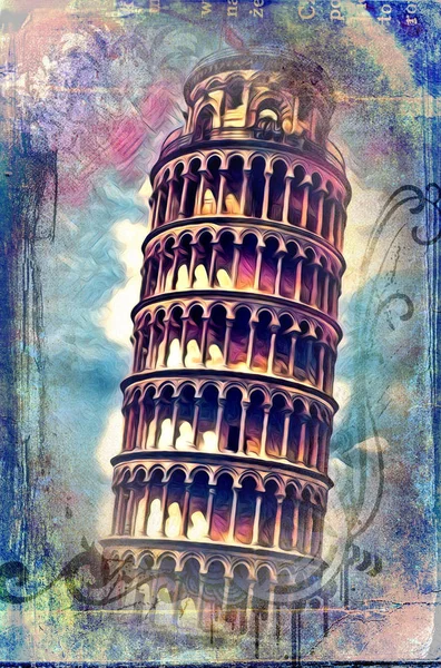 Pisa Kunst Maleri Illustration - Stock-foto