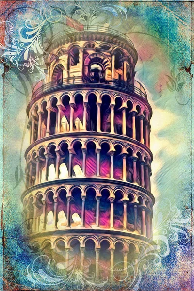 Pisa Kunst Malerei Illustration — Stockfoto