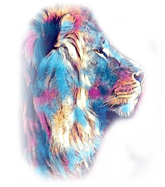 Lion Art Illustration Ritning — Stockfoto