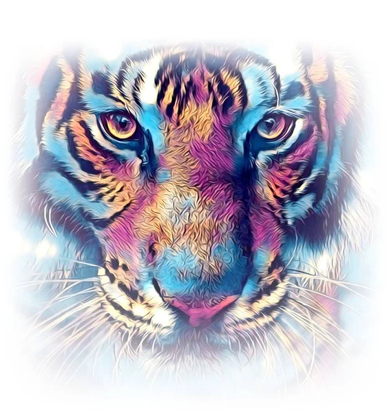 Tigre Arte Illustrazione Colore — Foto Stock