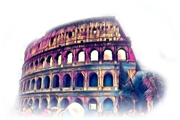罗马意大利艺术插图 — 图库照片