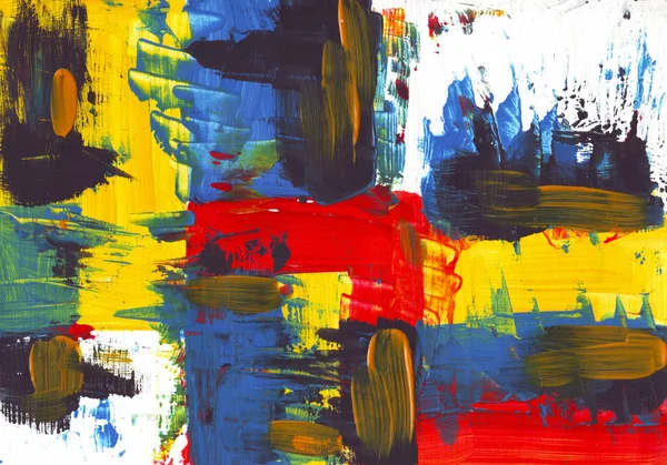 Pintura Abstracta Textura Grandes Colores — Foto de Stock