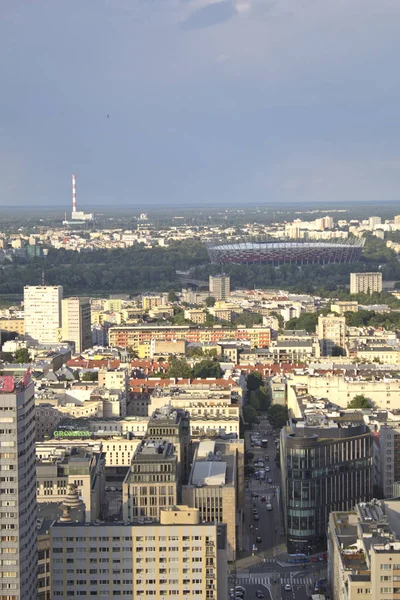Βαρσοβία Θέα Στο Αστικό Τοπίο Κτίριο Εξωτερικό — Φωτογραφία Αρχείου