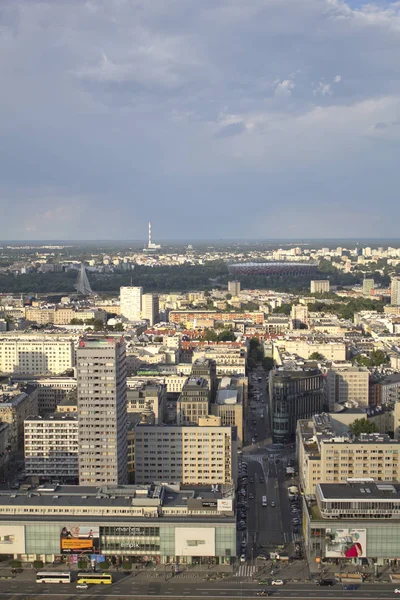 Varsovia Vista Del Paisaje Urbano Exterior Del Edificio — Foto de Stock