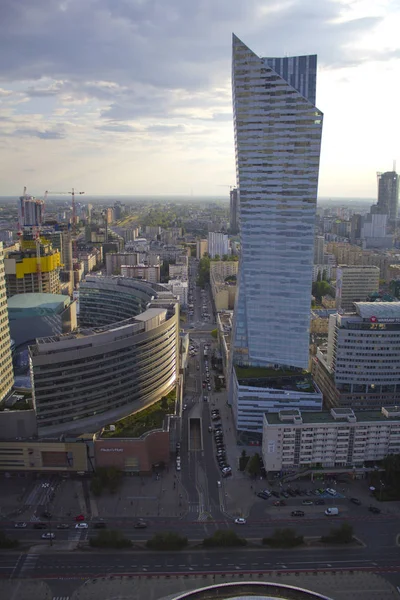 Varsóvia Vista Cityscape Edifício Exterior — Fotografia de Stock