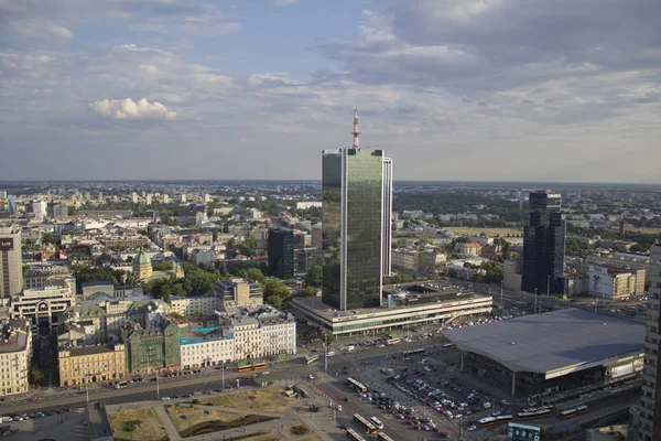 Варшавське Міський Пейзаж Вид Будівництво Екстер — стокове фото