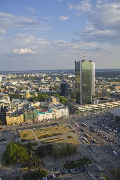 Варшавське Міський Пейзаж Вид Будівництво Екстер — стокове фото