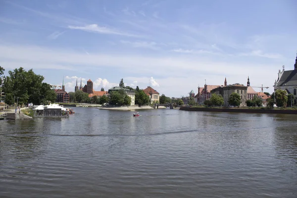 Wroclaw Město Miasto Retro Ročník — Stock fotografie