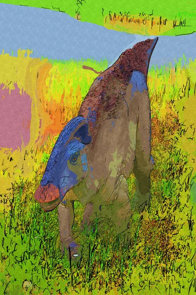 Dinosaur Kunst Illustratie Schilderij — Stockfoto