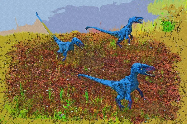 Dinosaurio Arte Ilustración Pintura — Foto de Stock