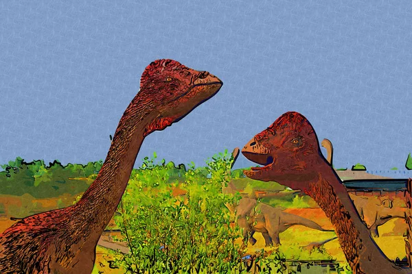 Illustration Art Dinosaure Peinture — Photo
