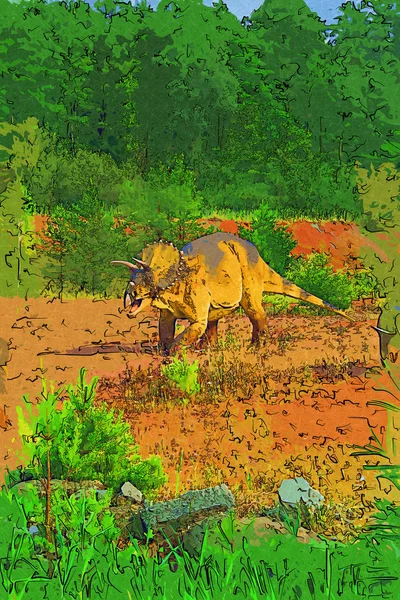 Dinosaur art illustration painting