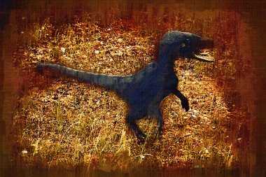 Dinozor sanatı illüstrasyon boyama