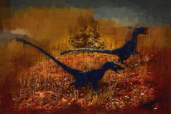 Dinosaurio Arte Ilustración Pintura — Foto de Stock