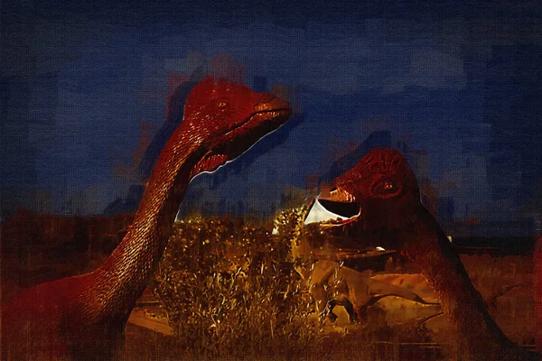 Dinosaur art illustration painting