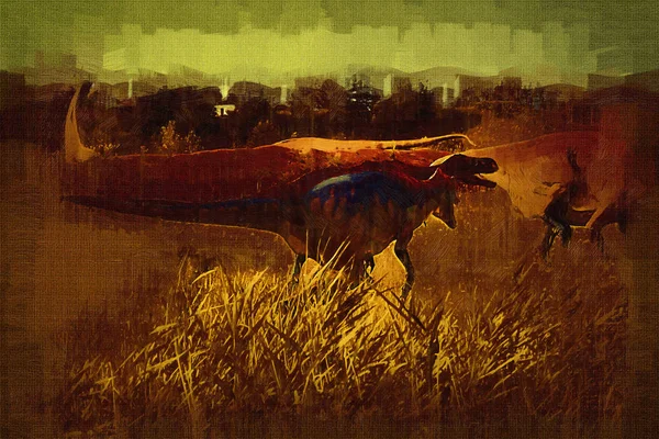 Dinosaur art illustration painting