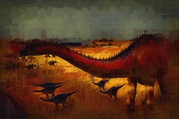 Dinosaur art illustration painting