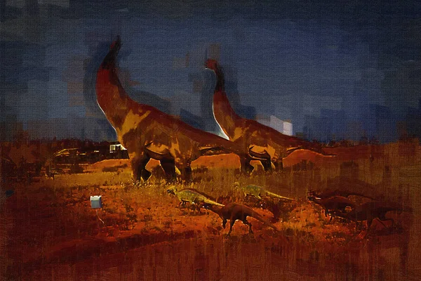 Dinosaur art illustration painting