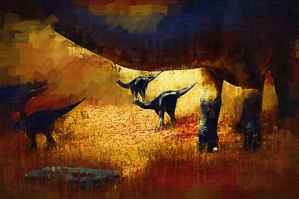 Dinosaur art illustration painting