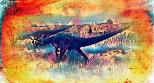 Dinosaur art illustration painting