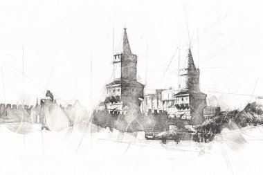 Berlin sanat eskizi çizimi eğlenceli tasarım antika retro