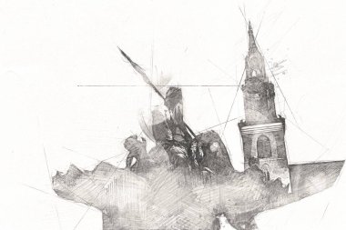 Berlin sanat eskizi çizimi eğlenceli tasarım antika retro