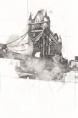 Londra sanat tasarımı çizimi çizimi eğlenceli tasarım antika retro