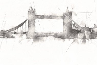 Londra sanat tasarımı çizimi çizimi eğlenceli tasarım antika retro