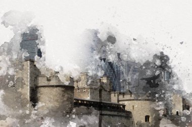 Londra sanat tasarımı çizimi çizimi eğlenceli tasarım antika retro