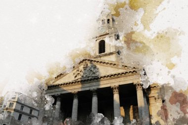 Londra sanat tasarımı çizimi çizimi eğlenceli tasarım antika retro