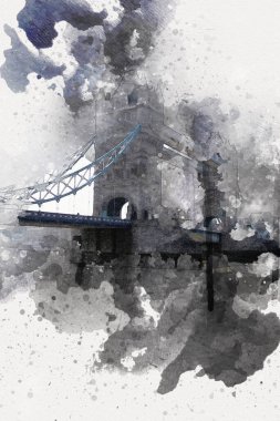 Londra sanat tasarımı çizimi çizimi eğlenceli tasarım antika retro