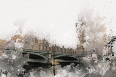 Londra sanat tasarımı çizimi çizimi eğlenceli tasarım antika retro