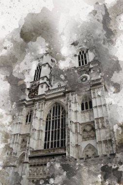 Londra sanat tasarımı çizimi çizimi eğlenceli tasarım antika retro