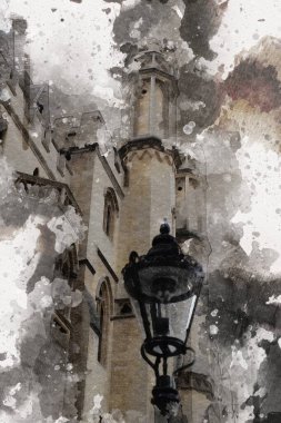 Londra sanat tasarımı çizimi çizimi eğlenceli tasarım antika retro