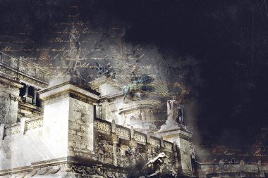 Roma İtalya sanatı eskiz çizimi eğlenceli tasarım antika retro