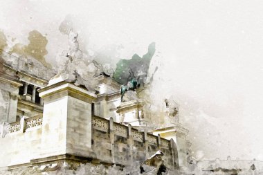 Roma İtalya sanatı eskiz çizimi eğlenceli tasarım antika retro