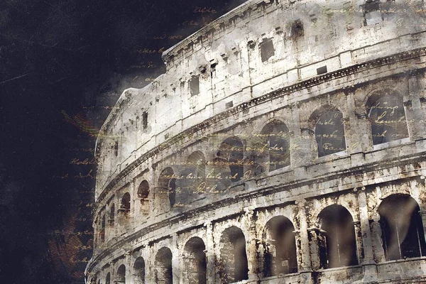 Roma Talya Sanatı Eskiz Çizimi Eğlenceli Tasarım Antika Retro — Stok fotoğraf