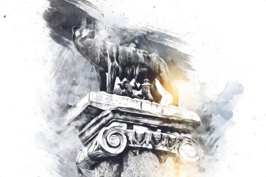 Roma İtalya sanatı eskiz çizimi eğlenceli tasarım antika retro