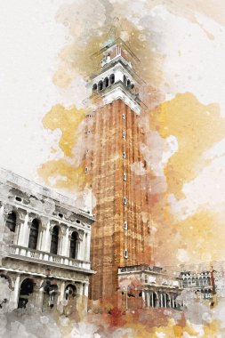 Venedik sanat eskizi çizimi eğlenceli tasarım antika retro