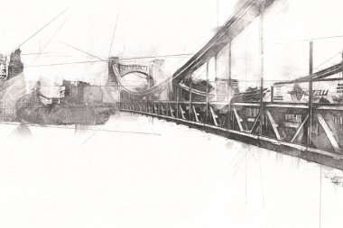 Wroclaw City Poland antika sanat eskizi çizimi