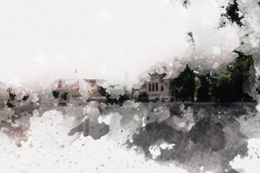 Wroclaw City Poland antika sanat eskizi çizimi