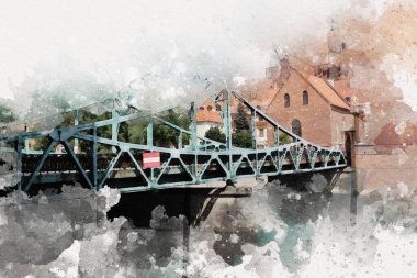 Wroclaw City Poland antika sanat eskizi çizimi