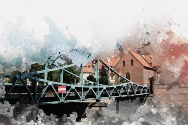 Wroclaw City Poland antika sanat eskizi çizimi