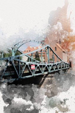 Wroclaw City Poland antika sanat eskizi çizimi