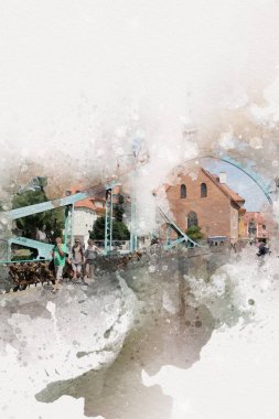 Wroclaw City Poland antika sanat eskizi çizimi