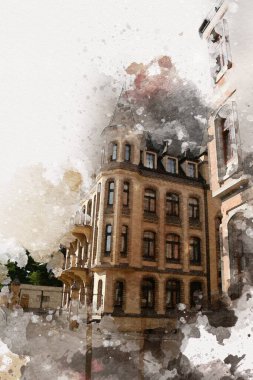 Wroclaw City Poland antika sanat eskizi çizimi