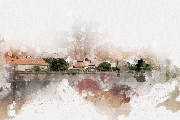 Wroclaw City Poland antika sanat eskizi çizimi